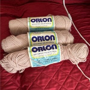 Orlon Acrylic Yarn in Cream